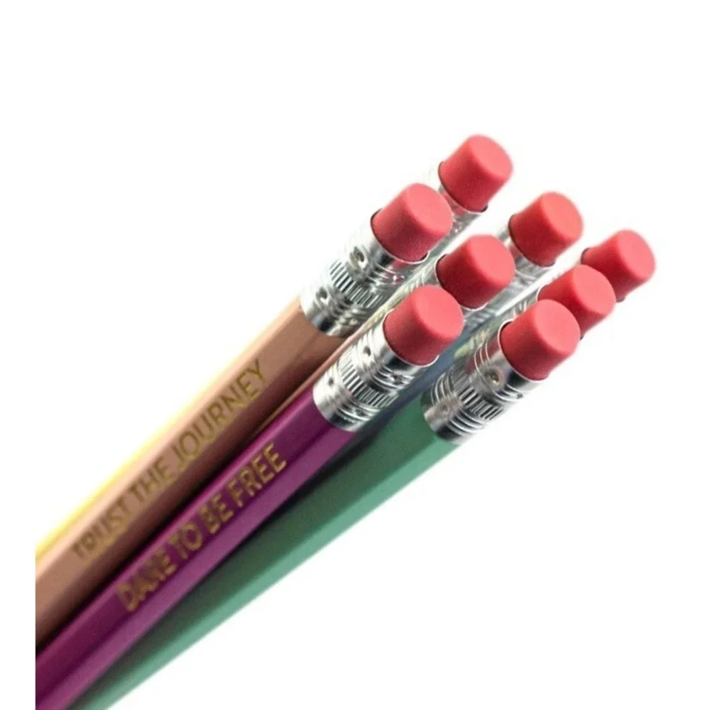 Eccolo Target, Follow Your Phases Pencils, Set of 8, Inspiration Quotes Teacher